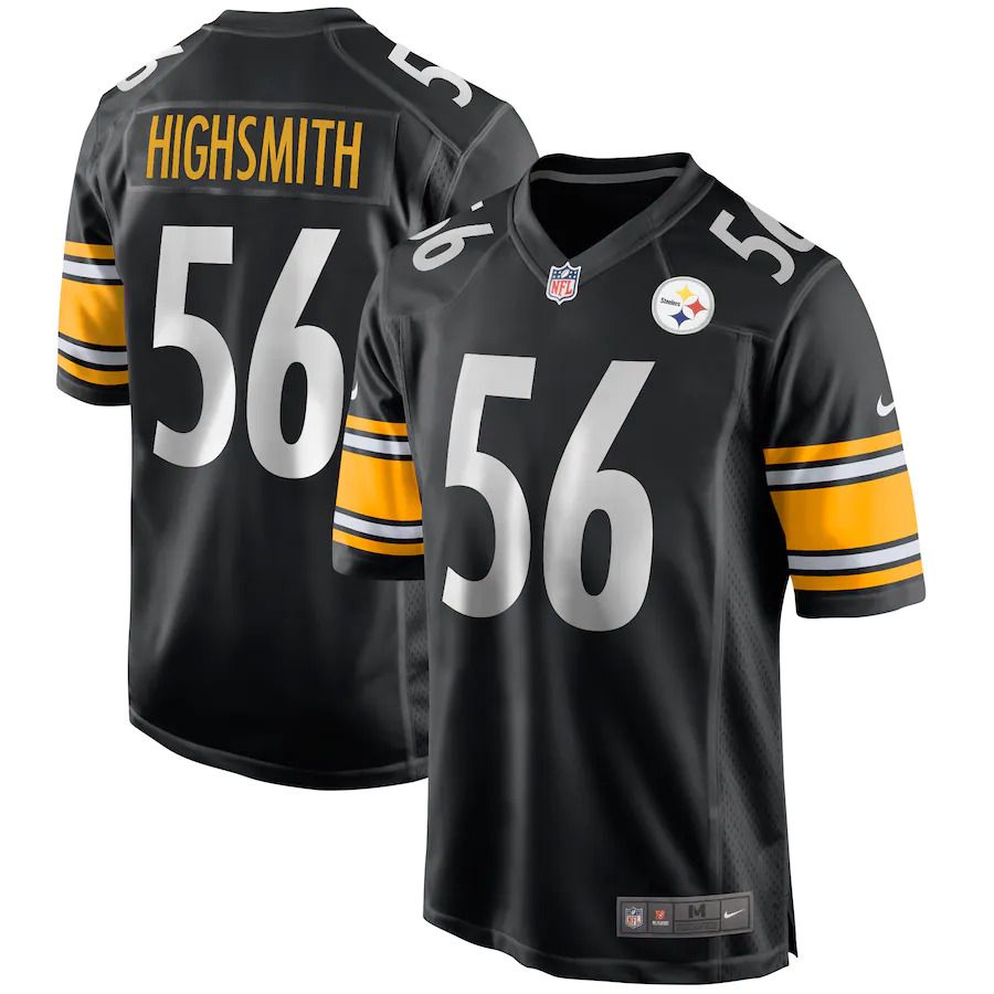 Men Pittsburgh Steelers 56 Alex Highsmith Nike Black Game NFL Jersey